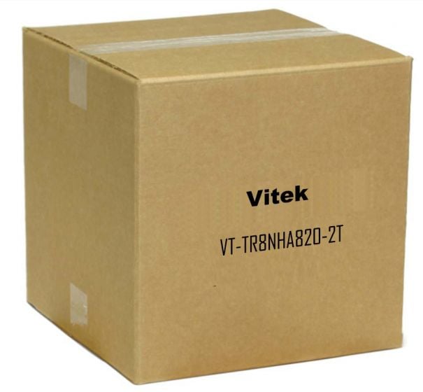 Vitek VT-TR8NHA820-2T 8 Channel Hybrid HD-TVI/AHD/CVI Digital Video Recorder, 2TB VT-TR8NHA820-2T by Vitek