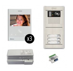 Alpha VKG2-3AS 3-Unit Video-Intercom Kits W/Surface Entry Panel VKG2-3AS by Alpha