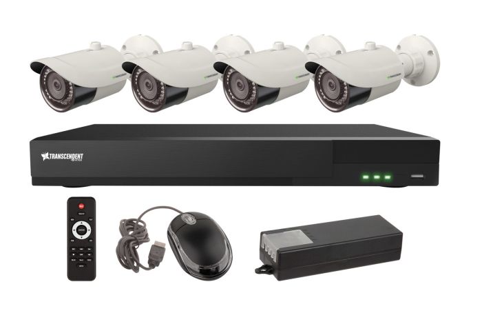 Vitek VT-TH5KT84TB-2 8 Channel 5-IN-1 (TVI/AHD/CVI/CVBS) DVR, 4TB with 4 x 5 Megapixel Bullet Cameras, 2.8mm Lens VT-TH5KT84TB-2 by Vitek