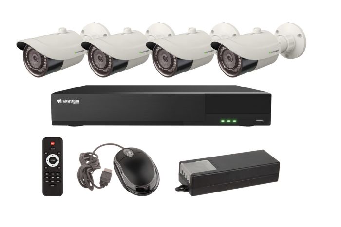 Vitek VT-TH5KT410TB-2 4 Channel 5-IN-1 (TVI/AHD/CVI/CVBS) DVR, 10TB with 4 x 5 Megapixel Bullet Cameras, 2.8mm Lens VT-TH5KT410TB-2 by Vitek