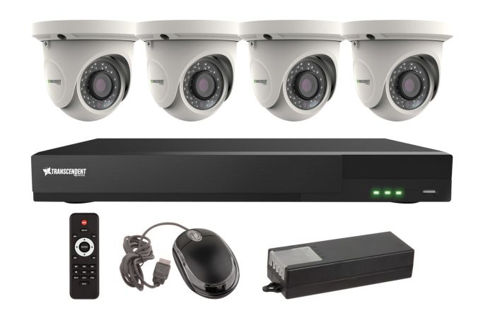 Vitek VT-TH5KT810TA 8 Channel 5-IN-1 (TVI/AHD/CVI/CVBS) DVR, 10TB with 4 x 5 Megapixel Vandal Dome Cameras, 3.6mm Lens VT-TH5KT810TA by Vitek