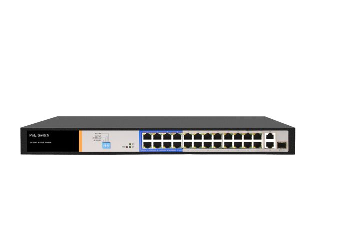 ENS POE-2402G 24+2 Port 10/100Mbps Unmanaged PoE Switch POE-2402G by ENS