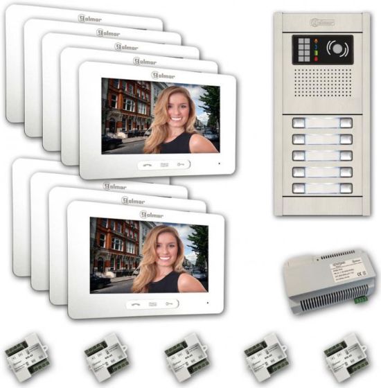 Alpha VKGB2-7-9AF 9 Unit Touchscreen Video Entry Intercom Kit VKGB2-7-9AF by Alpha