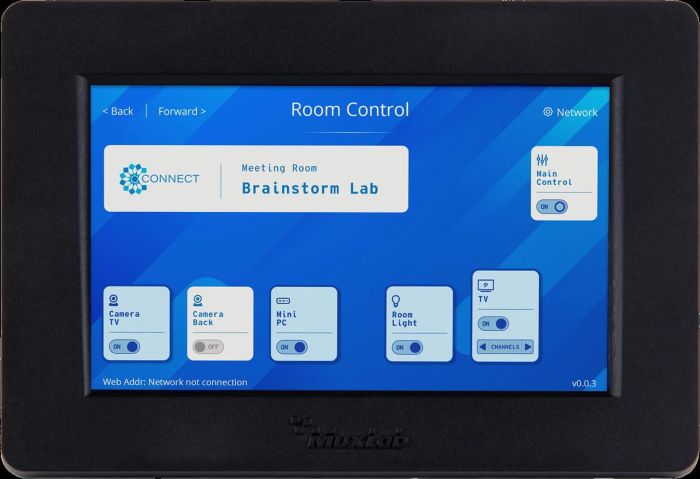 MuxLab 500817 Touch Control Panel 5 Inch, PoE 500817 by MuxLab