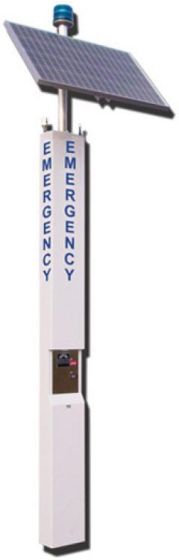 Alpha TST130 9' Tower 2 Way Radio with Blue Beacon Strobe, 130W Solar TST130 by Alpha