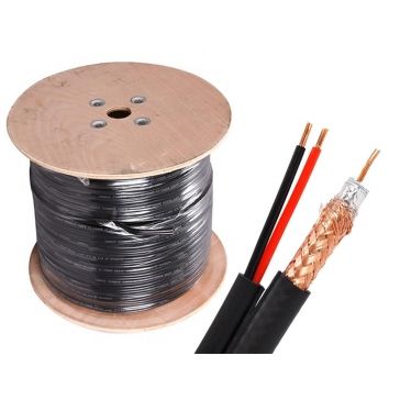 Cantek CT-W-95S1000ft-B 95% Siamese Cable, 1000 Feet, Black CT-W-95S1000ft-B by Cantek