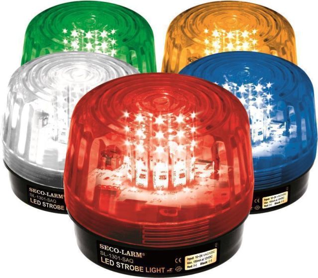 Seco-Larm SL-1301-SAQ/B 10 LED Strips (54 LEDs), 100dB Siren, Indoor/Outdoor, Blue Lens SL-1301-SAQ/B by Seco-Larm