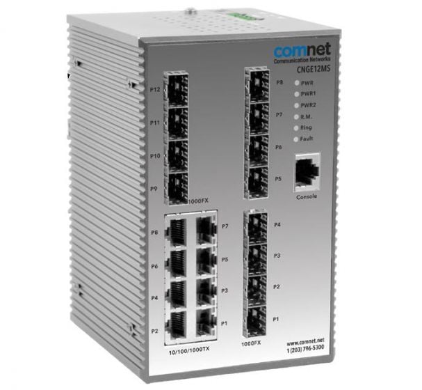 Comnet CNGE12MS 12-Port Managed Gigabit Switch CNGE12MS by Comnet