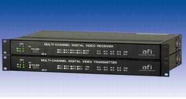 American Fibertek MRX-985C-UTP Eight 10 Bit UTP Video & 2 MPD Data 1RU Rx 1310/1550nm 12dB 1Km MM MRX-985C-UTP by American Fibertek