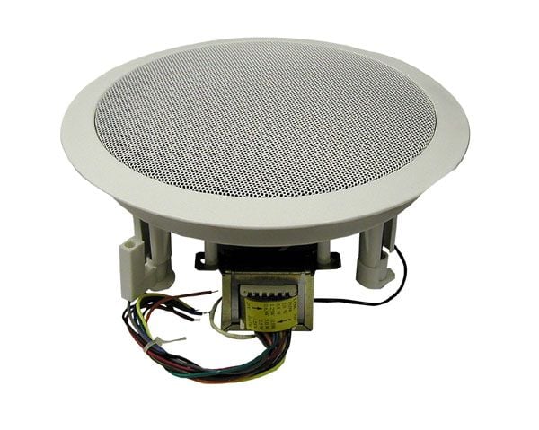 MG Electronics 610CXBT/WG 6.5" Coaxial Speaker 70/25 Volt Transformer White High Style Grill 610CXBT/WG by MG Electronics