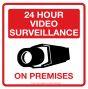 Maxwell STV-206 Video Monitoring Sign - 10.5 x 10.5 - Red & Black STV-206 by Maxwell