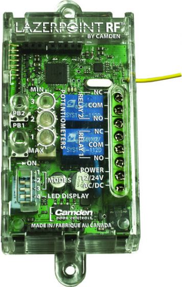 Camden Door Controls CM-RFL463F-LPB Lazerpoint RF 915Mhz Wireless Switch Kit Includes CM-46/3F, CM-43LP, CM-TX-9, CM-RX91 One Relay Basic Receiver CM-RFL463F-LPB by Camden Door Controls