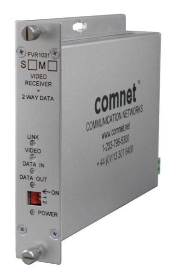 Comnet FVT1031S1 Digitally Encoded Video Transmitter/ Data Transceiver + Data Up-the-Coax, sm, 1 Fiber FVT1031S1 by Comnet