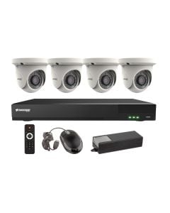 Vitek VT-TH5KT82TA-2 8 Channel 5-IN-1 (TVI/AHD/CVI/CVBS) DVR, 2TB with 4 x 5 Megapixel Turret/Ball Cameras, 2.8mm Lens