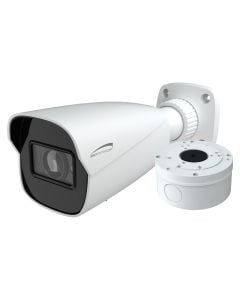 Speco O8B8 8 Megapixel IP Bullet Camera with 2.8mm Lens, Advanced Analytics, Includes Junction Box, White, NDAA