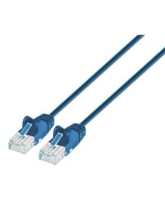 Intellinet 742160 Cat6 UTP Slim Network Patch Cable, 7 Feet, Blue