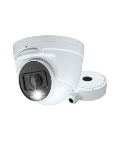 Speco O4LT1M 4 Megapixel IP Advanced Analytics Turret Camera with White Light Intensifier,  2.8-12mm Lens