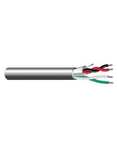 West Penn 357GY0500 22/4 Stranded Shielded/Unshielded Communication Cable, Gray, 500'