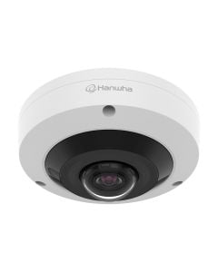 Hanwha Vision HCF-8011RV-KUS 5 Megapixel Analog Outdoor IR Fisheye Camera with 1.16mm Lens, White, TAA Compliant