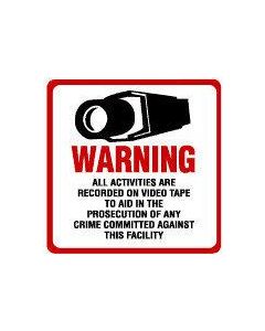 Maxwell STV-204 CCTV Sign - 10.5 x 10.5 - Red & Black
