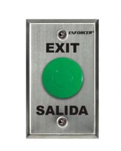 Seco-Larm SD-7213-GSP Single-Gang, Green 1-1/2" (38mm) Round Mushroom-Cap Button