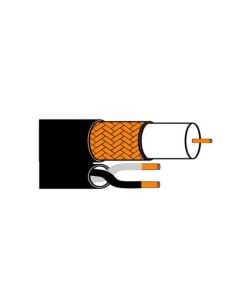 SecurityTronix CCTV CABLE-1000-BLK RG59 Cable With 18 Gauge 2 Conductor Attached And Black Jacket, 1000' Spool