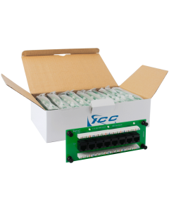 ICC ICRESDPB3D 8-Port CAT 6 Data Transmission - Data & Telephone Compact Module, 10 PK