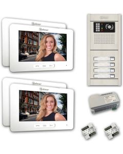 Alpha VKGB2-7-4AS 4 Unit Touchscreen Video Entry Intercom Kit