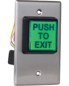 Camden Door Controls CM-30AT 2" LED Illuminated Green 'PUSH TO EXIT' Button with Adjustable 30 Second Timer