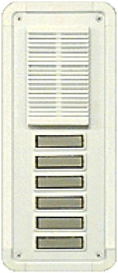 Alpha TT6WS 6 Buttons Entry Panel, White, Surface TT6WS by Alpha