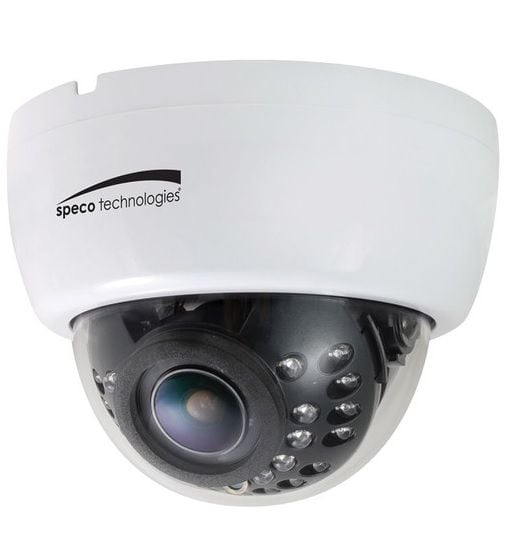 Speco HLED33DTW 1080p HD-TVI Indoor IR Dome Camera, 2.8-12mm Lens, White Housing HLED33DTW by Speco