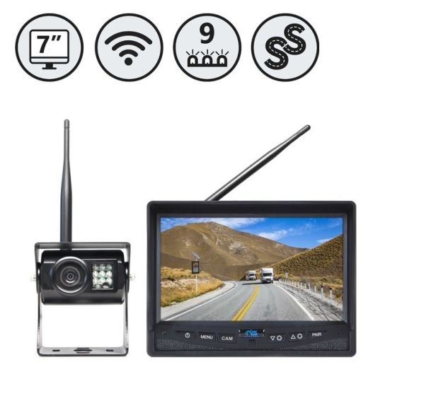 RVS Systems RVS-355W-A-01 540 TVL Wireless Backup Camera, Right Side Camera, 7" Wireless Display, Adhesive Mount RVS-355W-A-01 by RVS Systems