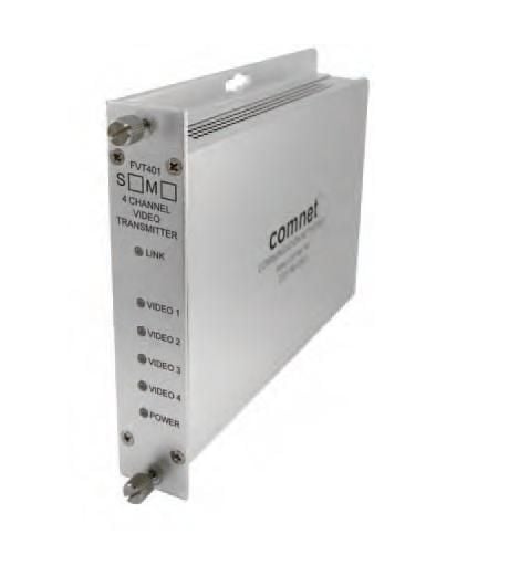 Comnet FVT401S1 4-Channel Digitally Encoded Video Transmitter, sm, 1 Fiber FVT401S1 by Comnet
