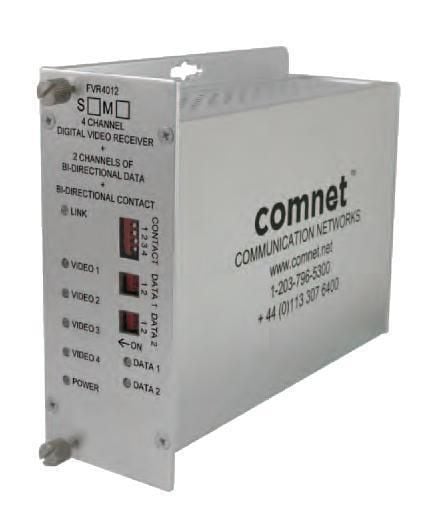 Comnet FVT4012S1 Transmitter 4 Video / 2 Bi-directional Data / 1 Contact Closure FVT4012S1 by Comnet