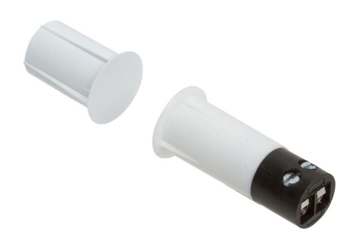 Nascom NC1175TW-ST Recessed 3/8" Stubby Terminal Press Fit Switch / Magnet Set, White (10 pack) NC1175TW-ST by Nascom