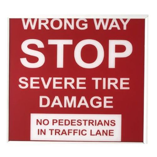 DoorKing 1615-032 Warning Sign Replacement Panel (Red) 1615-032 by DoorKing
