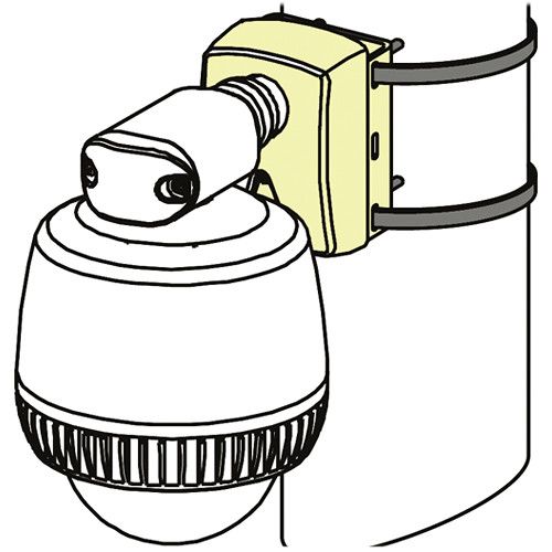 American Dynamics RHOWPA Dome Mount, Pole Adapter, Use with RHOSW or RHOLW RHOWPA by American Dynamics
