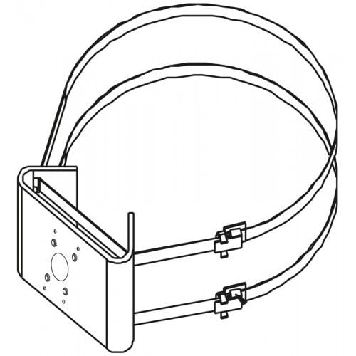 American Dynamics ADCDMPOLE Pole Mount Adapter, Use with ADCDMWALL, White ADCDMPOLE by American Dynamics
