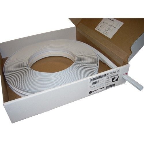 Wire Trak FE000500RFW50 Roll Form Raceway - 1" x 1/2" Raceway Roll - 50ft White FE000500RFW50 by Wire Trak