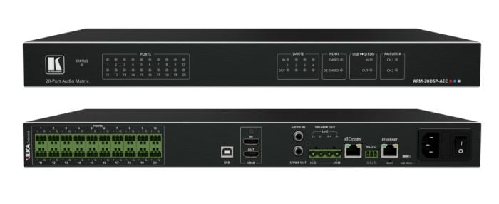 Kramer AFM-20DSP-AEC 20-Port Audio Matrix with DSP, AEC and Interchangeable Inputs & Outputs AFM-20DSP-AEC by Kramer