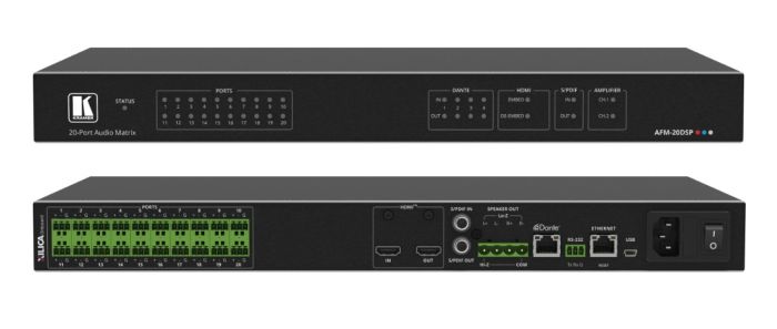 Kramer AFM-20DSP 20-Port Audio Matrix with DSP and Interchangeable Inputs & Outputs AFM-20DSP by Kramer