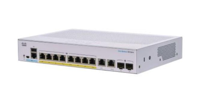 Pelco CBS350-8FP-E-2G-NA 10-Port Gigabit Managed Switch (8 PoE+ budget 120W; 2 copper/SFP combo) - NA CBS350-8FP-E-2G-NA by Pelco