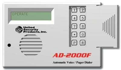 United Security Products AD2000-F Auto Voice Dialer with 4 VMZ's - Calls 8 Numbers - 24VDC AD2000-F by United Security Products