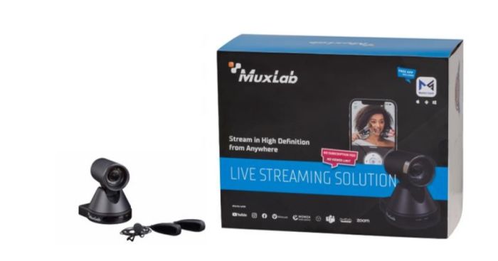 MuxLab 500792 2 Megapixel Network Pedestal PTZ Camera with 12X Lens 500792 by MuxLab