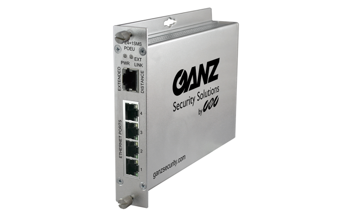 Ganz GLFE4+1SMSPOEU 4 Port 10/100 Mbps Self-Managed Switch, Ethernet-Over-UTP GLFE4+1SMSPOEU by Ganz