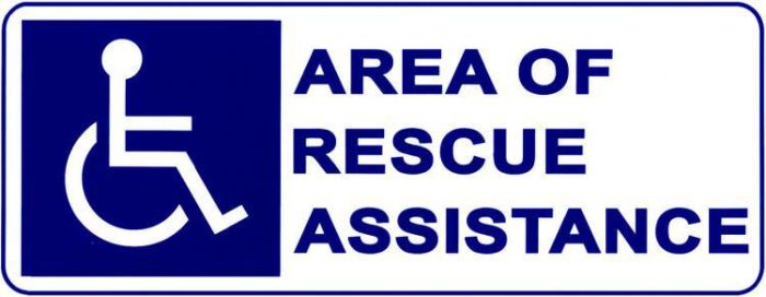 Alpha SN-P42F Area Rescue Assistance Sign, Front SN-P42F by Alpha