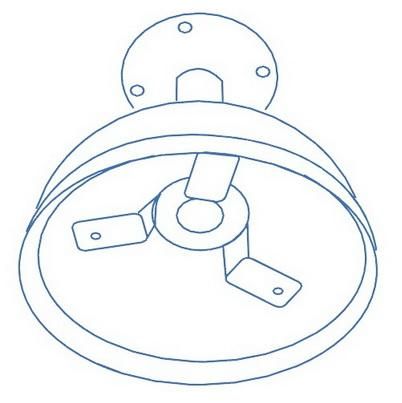 GE Security Interlogix DR-PDM Pendant Mount for Rugged Dome DR-PDM by Interlogix