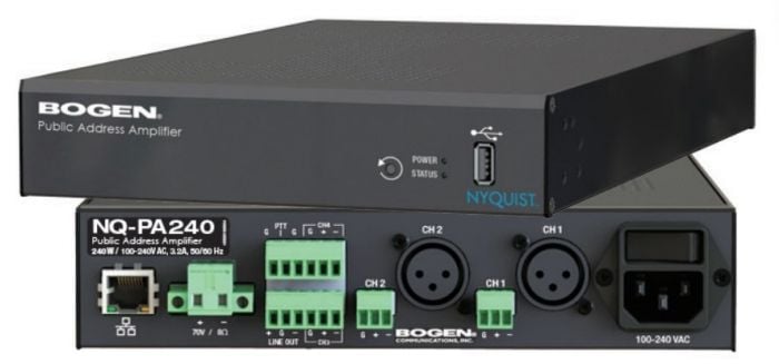 Bogen NQ-PA240 1 Channel Public Address Mixer/Amplifier 4-Input, 240W, 1RU NQ-PA240 by Bogen