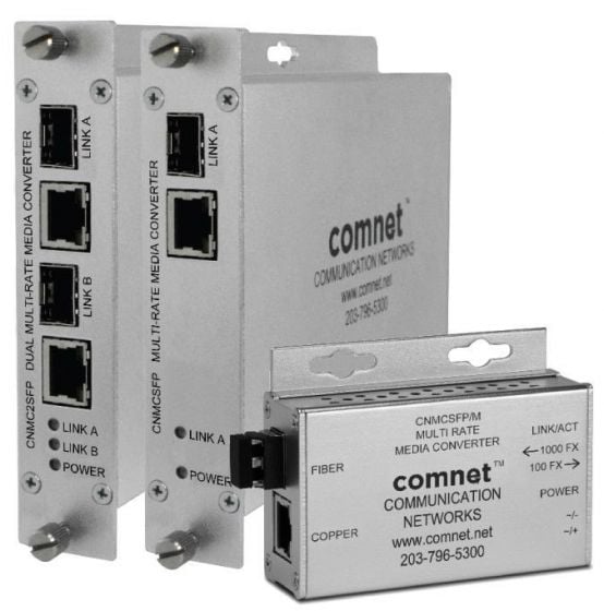 Comnet CNMC2SFP ComFit Dual 10/100/1000Mbps Ethernet Media Converter CNMC2SFP by Comnet