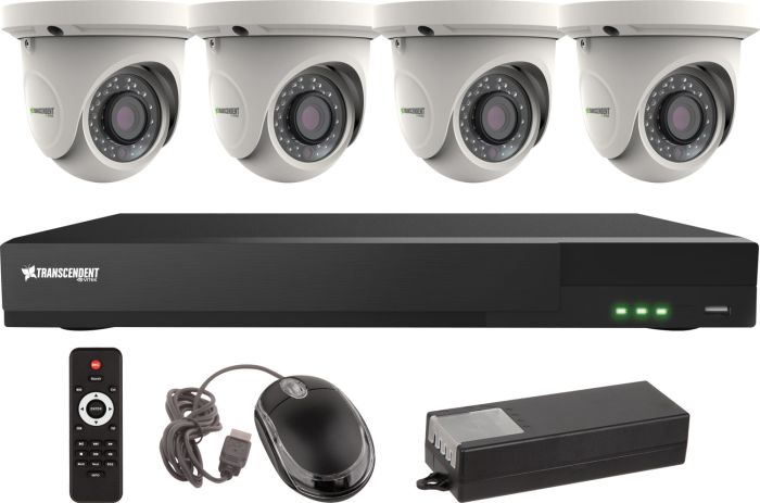 Vitek VT-TH5KT88TA 8 Channel 4-IN-1 (TVI/AHD/CVI/CVBS) DVR, 8TB with 4 x 5 Megapixel Turret/Ball Cameras with 3.6mm Lens VT-TH5KT88TA by Vitek